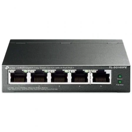 TP-Link TL-SG105PE Switch Gigabit de 5 puertos con 4 puertos PoE+ TP-Link TL-SG105PE Switch Gigabit de 5 puertos con 4 puertos PoE+